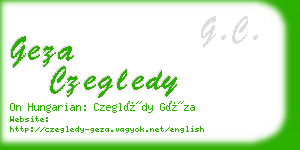 geza czegledy business card